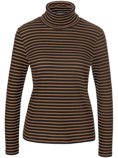 Colshirt lange mouwen Van Peter Hahn zwart