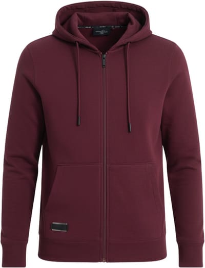 OMBRE Sweater - Regular Fit - Katoen - Lange Mouw Bordeaux S