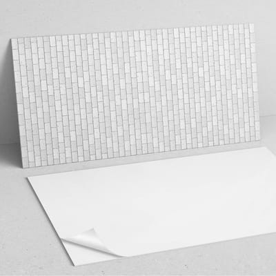 Coloray Wandpanelen Zelfklevend - Bakstenen muurpatroon PVC Wandpaneel - 100 cm x 50 cm - Wit Wandbekleding Zelfklevend - 1 stuk - Texturen Wandpanelen Zelfklevend - Wandpaneel Keuken - Wandpanelen Badkamer