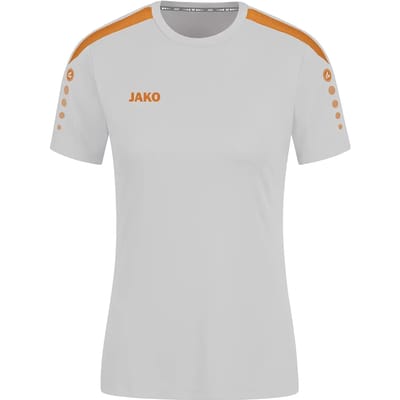 Jako Power Shirt Korte Mouw Dames - Fluo Oranje / Zachtgrijs | Maat: 34