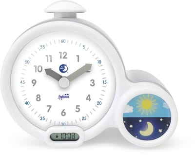KidSleep - Slaaptrainer en Kinderwekker - Met Nachtlampje - Wekkerfunctie - Inclusief Adapter - Limited Edition Grijs/Wit