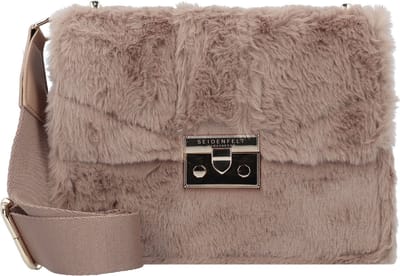 SEIDENFELT MANUFAKTUR Schoudertas Fluffy Roros Crossbody Bag Mid Brown / Gold Lichtbruin