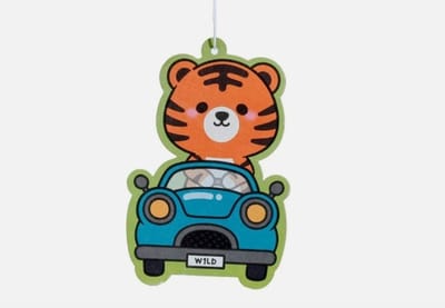 Adoramals Zoo Alfie de Tijger - Geur van bosbessen - auto luchtverfrisser