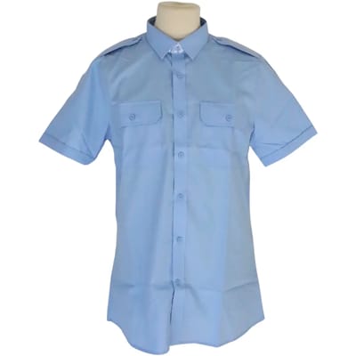 Kariban Herenpilootoverhemd korte mouwen K503 - sky blue - L