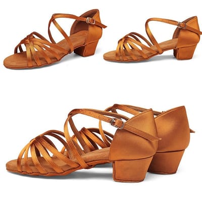 Hoge kwaliteit Latin dansschoenen voor kinderen meisjes volwassen Latin dansschoenen Ballroom Tango Salsa lage hakken 26