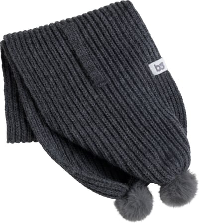 Baby's Only Overslagsjaaltje met pompon Cool - Antraciet - 3-36 mnd - 100% acryl - GOTS