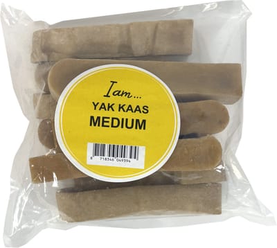 Hondensnack I Am - Yak Kaas Medium 1 kg - Harde Kaassnack, Natuurlijk, Laag in Vet