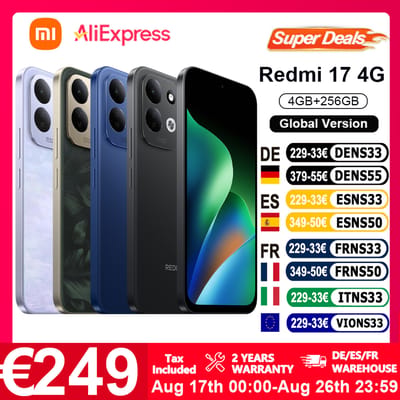 Globale versie Redmi 17 4G NFC Mobiele Telefoons 6.9" FHD Oogvriendelijk AMOLED Display Krachtige Snapdragon 6s 4G Gen 2 Mobiele Telefoon 7700mAh Batterij