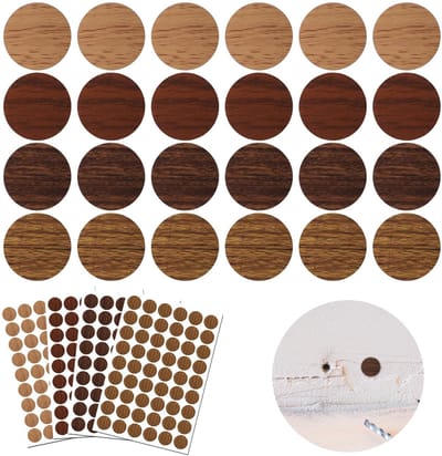 Allecto - Zelfklevende schroefdoppen - Gatenstickers voor meubels - Krasbestendig en waterdicht - 21 mm - Afdekkingen voor schroefgaten - Geschikt ...