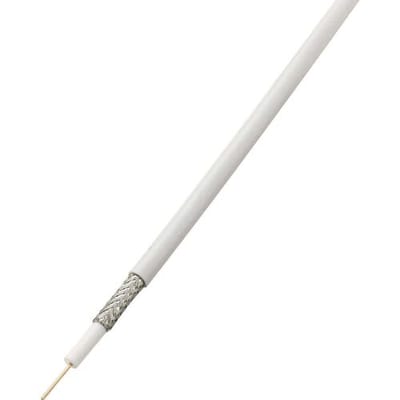 TRU COMPONENTS 1567171 Coaxkabel Buitendiameter: 6.80 mm RG6 /U 75 Ω 85 dB Wit 50 m