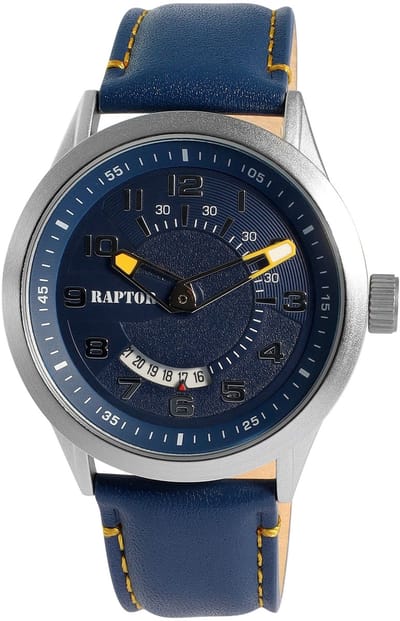Raptor herenhorloge echt leer Yava, datumaanduiding