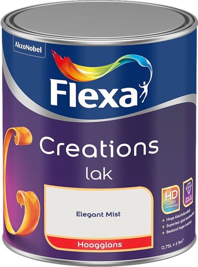 Flexa - Creations Lak Hoogglans - Elegant Mist - Mengverf - 750 Ml