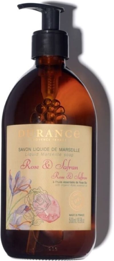 Durance - Zeepdispenser - Vloeibare Marseille zeep - Roos & Safraan - 500ml