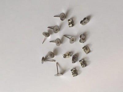 Oorsteker 6mm platinum 4 stuks