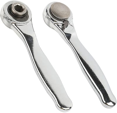 Dailygoods- Ratelschroevendraaier 1/4 inch - 72-tanden - Mini - Dopsleutel - Aluminiumlegering - Ergonomische handgreep - Compact formaat (9,5 × 2 cm)