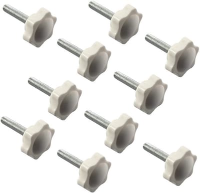Spanschroeven 10 stuks - M8 x 35 mm - Stervormige Buitendraad 38 mm - Kunststof Kop - Corrosiebestendig - Eenvoudig te Installeren - Sterschroeven