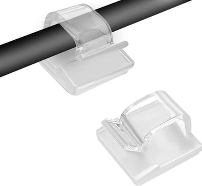 Famanu – Kabelhouders - transparante outdoor kabelclips - zelfklevend - voor kabelbeheer - kabelclips - organizer - haken - draadhouder voor kabelbevestiging - lichtkettingen