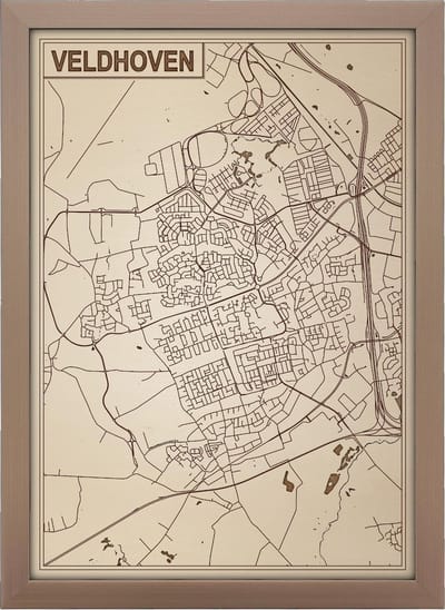Decoratief Beeld - Houten Van Veldhoven - Hout - Bekroned - Bruin - 21 X 30 Cm