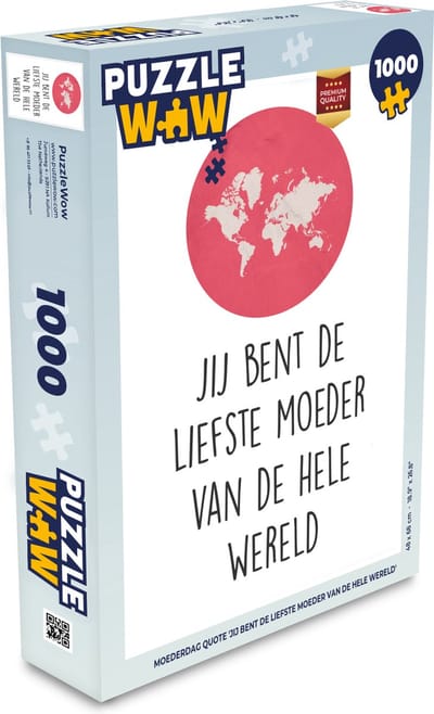 Puzzel Spreuken - De liefste moeder van de hele wereld - Quotes - Mama - Legpuzzel - Puzzel 1000 stukjes volwassenen