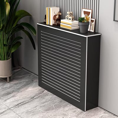 Radiatorombouw - Verwarmingskast - Interieur Verfraaien - Met Opbergtablet - 60x80x15cm - Zwart
