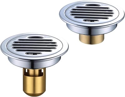 Drainagerooster Koper - Bodemafvoer Douche - Waterafvoer Tuin - Efficiënt Drainageontwerp - 10 cm - Zilver