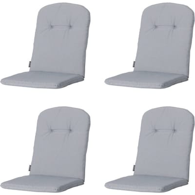 Madison - Kuipstoelkussen Hoge Rug Panama light grey - Ca. 96x45 cm - Set van 4