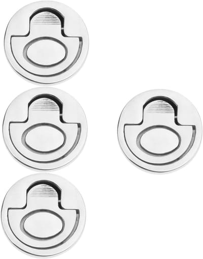 Bootluik Sluitingen - Luikgrepen Set - Watersport Accessoires - Roestvrij Staal - 4 Stuks - Zilver