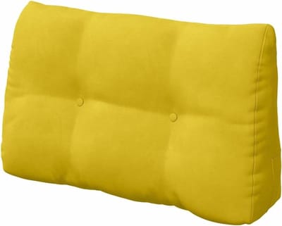 Rugkussen - Wigkussen - Ontspannen Lezen - Zijvak - 80x50 cm - Geel