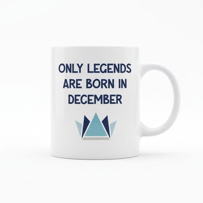Only Legends Are Born in December Keramische Mok 330 ml – Verjaardag Cadeau Koffie- en Theemok
