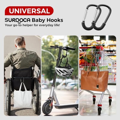 Grote Kinderwagenhaken voor Tassen - Universele Kinderwagenclips en Accessoires