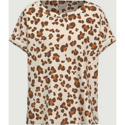 t-shirt met witte wol print