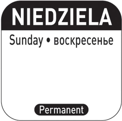 Hendi - Voedselveiligheidstickers - Herbruikbaar - 1000 stuks - Eenmaal per week