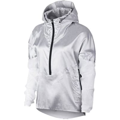 Nike Reflective Panel Hooded Jacket Dames Jassen Wit AT1129-095 M gray