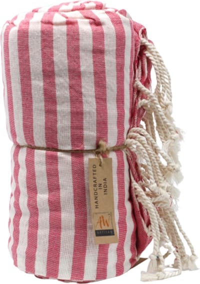 Katoenen Pareo Strandlaken - Handdoek - Roze - 100 x 180cm