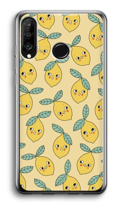 Case Company® - Hoesje geschikt voor Huawei P30 Lite hoesje - Citroenen - Soft Cover Telefoonhoesje - Bescherming aan alle Kanten en Schermrand