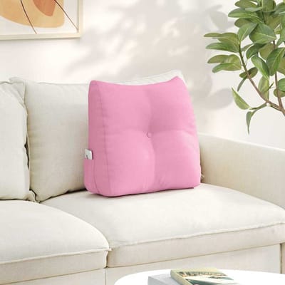 vidaXL - Rugkussen - Roze - 45 - x - 24 - x - 50 - cm - Stof