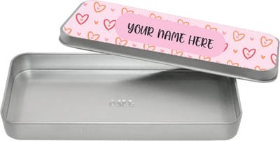 Metalen Pennendoos met Naam "Love" | Metalen Pennen Doos | Pennenblik | Pennendoosje Metaal | Kinderen Pennenblik