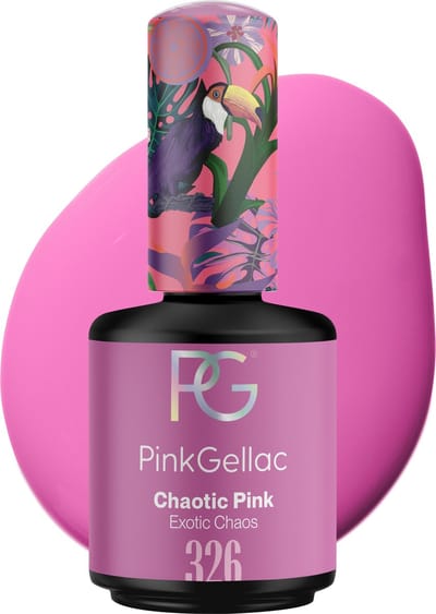Pink Gellac Gellak - 326 Chaotic Pink 15ml - Glanzend Roze Gel Nagellak - Gellac - Gel Nagels Producten
