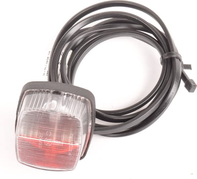 Aspock squarepoint breedtelamp rood/wit - 2 meter DC kabel 2x0,75 mm²