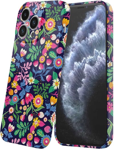 Smartphonica Telefoonhoesje Geschikt voor iPhone 11 Pro met Gekleurde Bloemen Opdruk - Flexibel Softcase TPU - Backcover Case Coloured Flowers Design geschikt voor iPhone 11 Pro