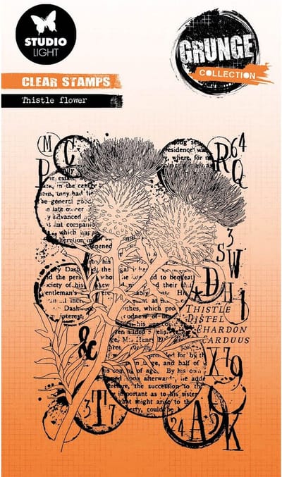 Studio Light Grunge Collection Clear Stempels Thistle