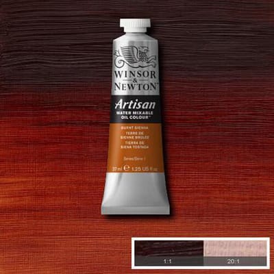 Merkloos Olieverf 37ml - Aardebruin, Wateroplosbaar