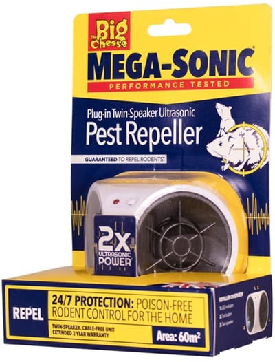 The Big Cheese - Knaagdierbestrijding - Mega-Sonic® Plug-in ongedierteverjager met twee luidsprekers