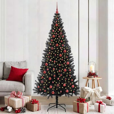 vidaXL - Kerstboom - Zwart - 210 - cm - PVC