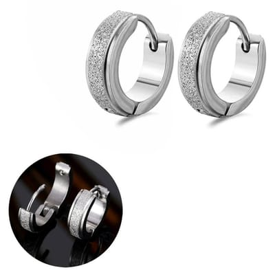 Fako Bijoux® - Oorbellen - Oorringen - RVS - Staal - Glitter & Glamour - Stardust - 13mm - Zilverkleurig