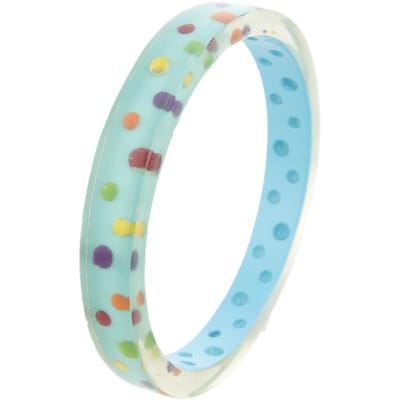 Behave - Blauwe bangle met stippen - Retro stijl - Voor dagelijks gebruik