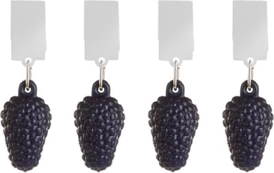 Esschert Design Tafelkleedgewichten bramen - 4x - zwart - kunststof - voor tafelkleden en tafelzeilen