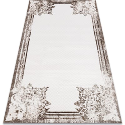 Kleden Rugsx Tapijt ACRYL VALS 039 Bloemen, kader ivoor 80x100 cm