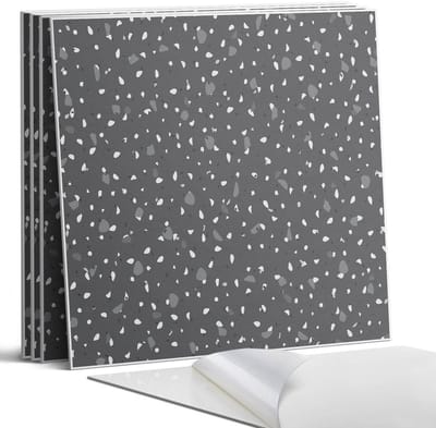 Coloray Wandpanelen Zelfklevend - Patroon met kleine stipjes Zelfklevende Wandpanelen - 50 cm x 50 cm - Grijs Wandpaneel PVC - 4 stuks - Texturen Wandpanelen Zelfklevend - Wandpanelen Keuken - Wandpaneel Badkamer