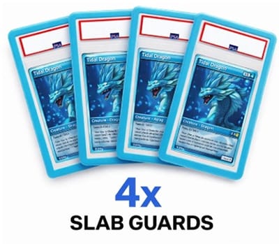 Verzamel kaart beschermhoes - licht blauw - 4 stuks - Slab guard - slab protector - geschikt voor PSA graded kaarten - TCG - MTG - One Piece - Lorcana - Yu-Gi-0h!